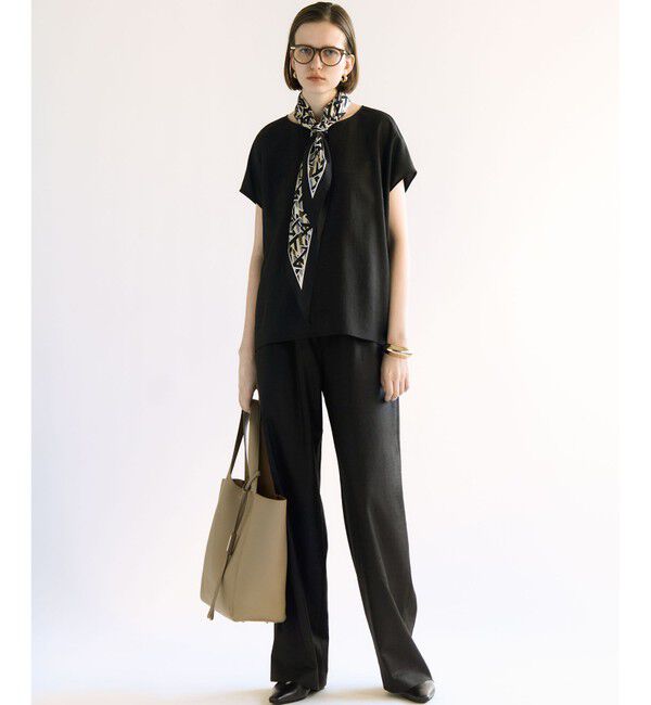 23区「【洗える】トリアセスラブストレッチ ワイド パンツ」|その他|