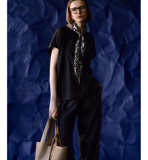 23区「【洗える】トリアセスラブストレッチ ワイド パンツ」|その他|