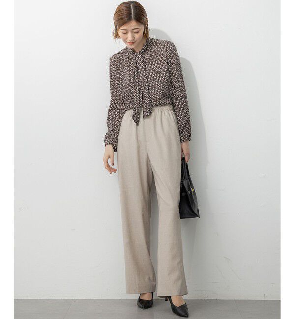 23区「【洗える】トリアセスラブストレッチ ワイド パンツ」|その他|