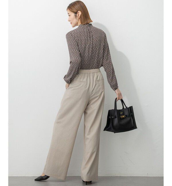 23区「【洗える】トリアセスラブストレッチ ワイド パンツ」|その他|