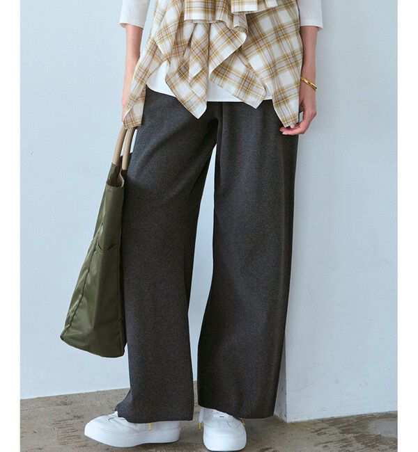 23区「【VERY9月号掲載/洗える/吊り干しOK】ヴィスコースストレッチ ワイド パンツ」|その他|グレー系