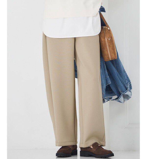 23区「【洗える】コットンエアーダンボール 2WAY カーヴィー パンツ」|その他|ベージュ系