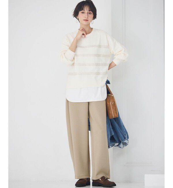 23区「【洗える】コットンエアーダンボール 2WAY カーヴィー パンツ」|その他|