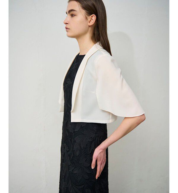 Grace Class「ケープスリーブシアージャケット」|ノーカラージャケット|