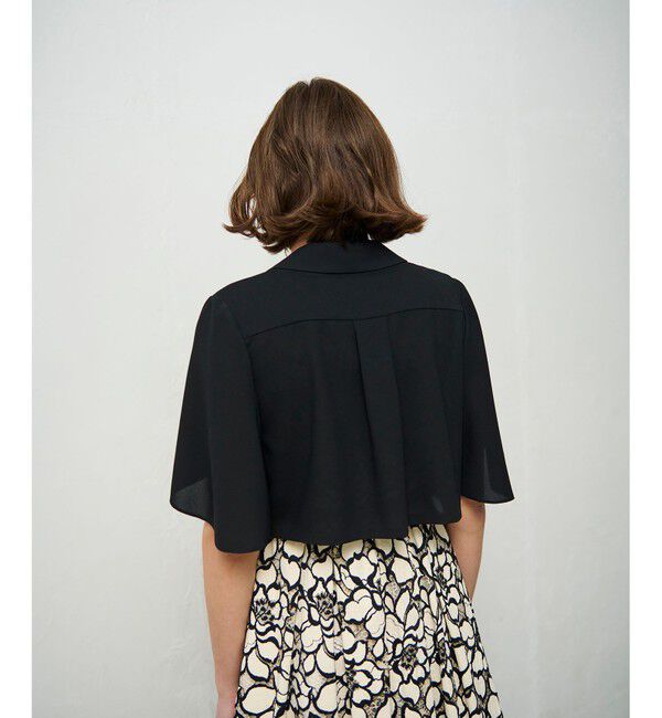 Grace Class「ケープスリーブシアージャケット」|ノーカラージャケット|