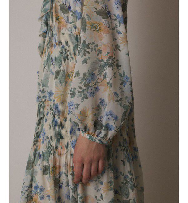  「フラワープリントカフタンドレス」|ワンピース|