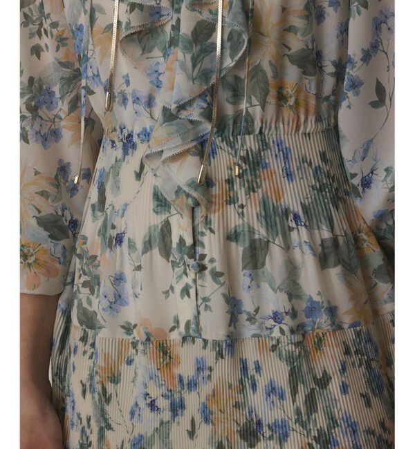  「フラワープリントカフタンドレス」|ワンピース|