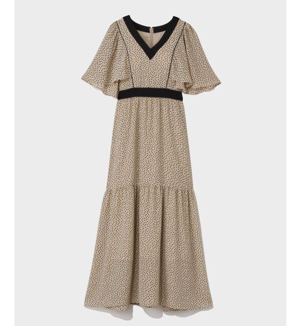 Grace Class「ドットフレアスリーブマキシ」|ワンピース|