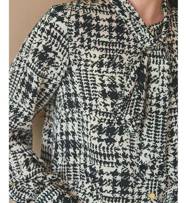 Grace Class「チェックプリントボウ付ワンピース」|ワンピース|