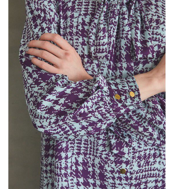 Grace Class「チェックプリントボウ付ワンピース」|ワンピース|