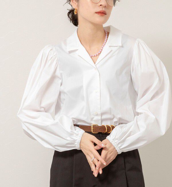 MAQWEL「【MAQWEL/マクウェル】ボリュームスリーブ開襟シャツ」|シャツ・ブラウス|