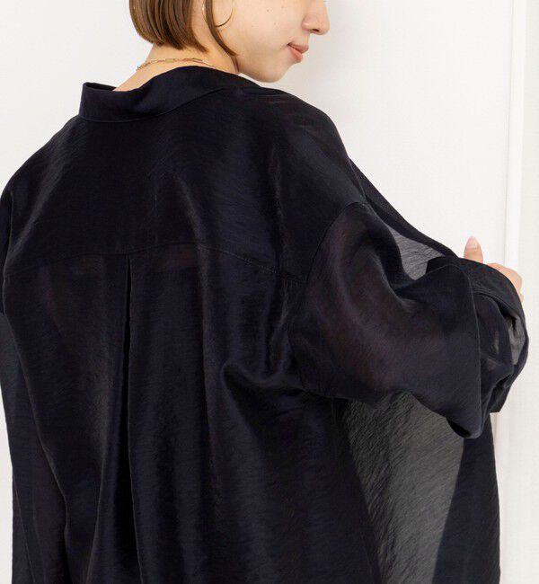 NOLLEY'S「ウォッシャブルセルロースシルクシアーシャツ」|シャツ・ブラウス|