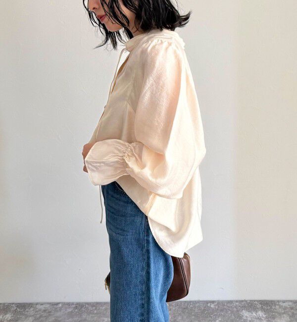 fredy emue「シャイニーシアー2WAYギャザーブラウス」|シャツ・ブラウス|