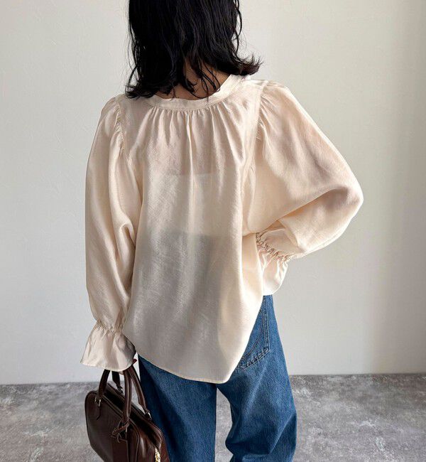 fredy emue「シャイニーシアー2WAYギャザーブラウス」|シャツ・ブラウス|