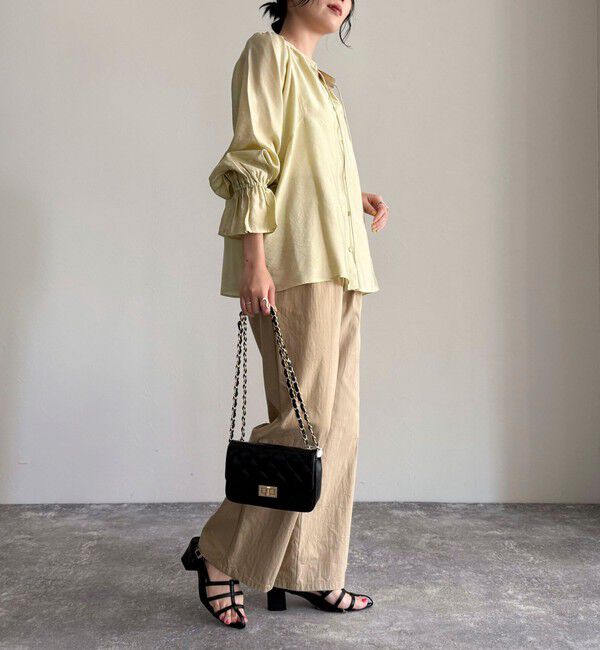 fredy emue「シャイニーシアー2WAYギャザーブラウス」|シャツ・ブラウス|