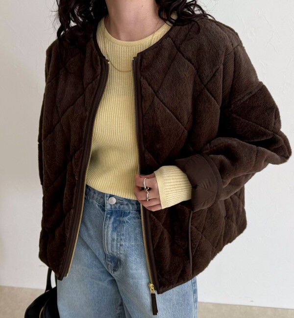 fredy emue「ファーキルトジップコート」|その他|