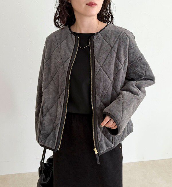 fredy emue「ファーキルトジップコート」|その他|