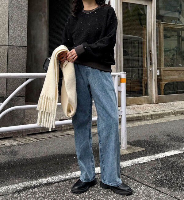 fredy emue「フレアーデニムイージーパンツ」|デニム|