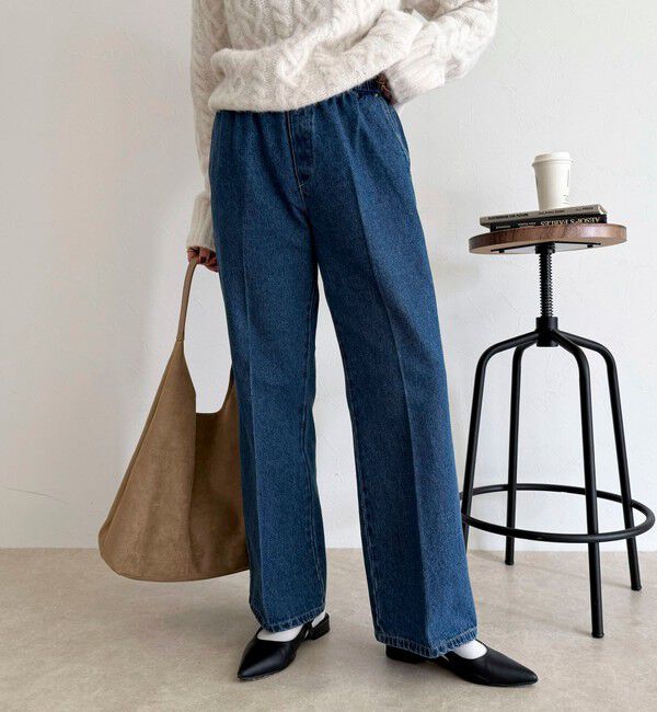 fredy emue「フレアーデニムイージーパンツ」|デニム|