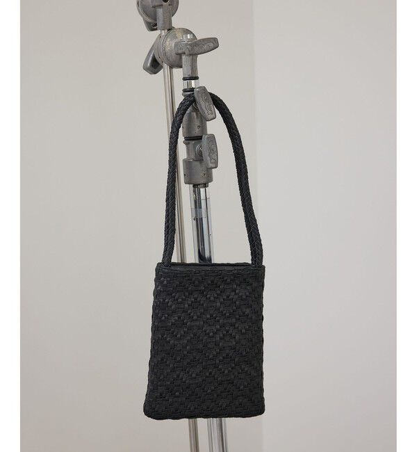 SALON adam et rope'「【WS（ドゥーブル）】レザーメッシュミニトート」|トートバッグ|ブラック(01)