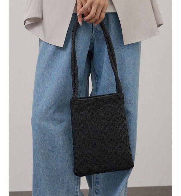 SALON adam et rope'「【WS（ドゥーブル）】レザーメッシュミニトート」|トートバッグ|