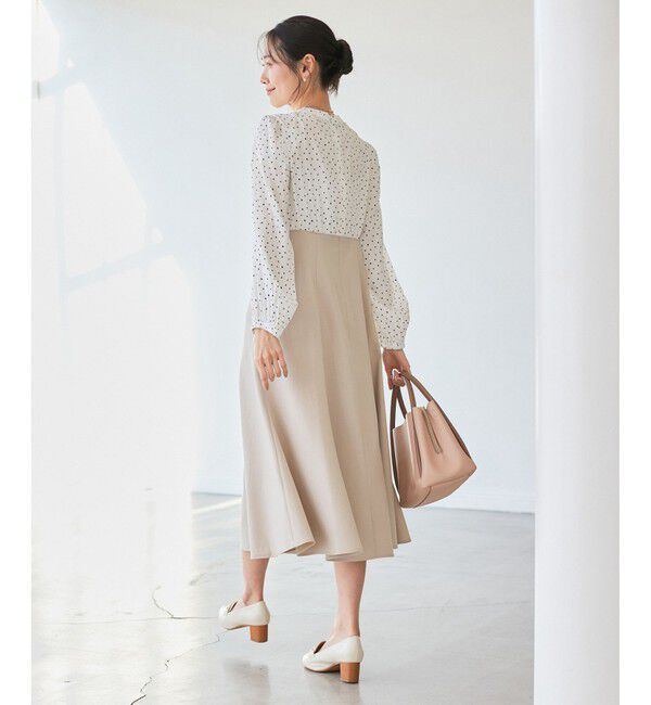 Rope&rsquo;Picnic「ドット柄ドッキングワンピース」|ワンピース|