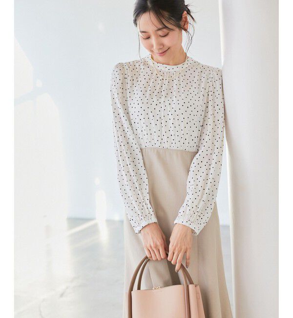 Rope&rsquo;Picnic「ドット柄ドッキングワンピース」|ワンピース|