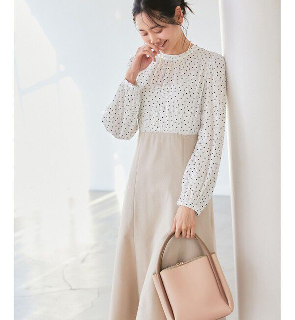 Rope&rsquo;Picnic「ドット柄ドッキングワンピース」|ワンピース|