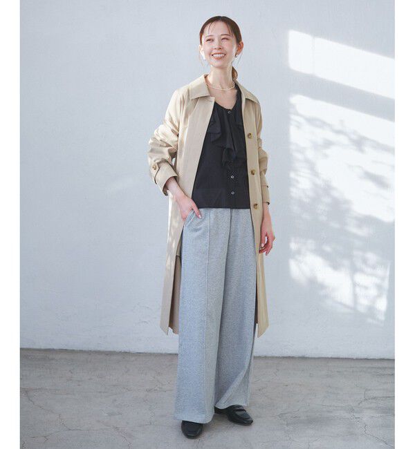 Rope&rsquo;Picnic「【接触冷感・通気性】Comfy Shirt コンフィーシャツ/綿ボイルフリルブラウス」|シャツ・ブラウス|