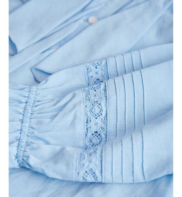 Rope&rsquo;Picnic「【接触冷感・通気性】Comfy Shirt コンフィーシャツ/綿ボイルフリルブラウス」|シャツ・ブラウス|