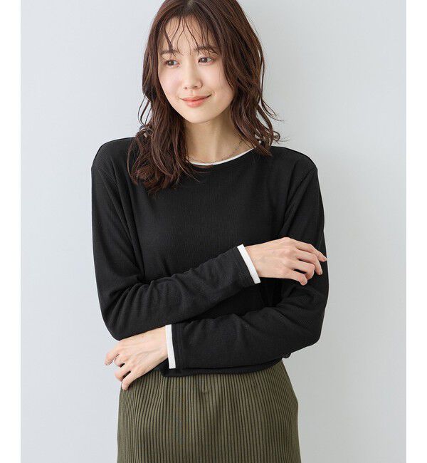 Rope&rsquo;Picnic「レイヤード風シアーロングスリーブTシャツ」|Tシャツ・カットソー|