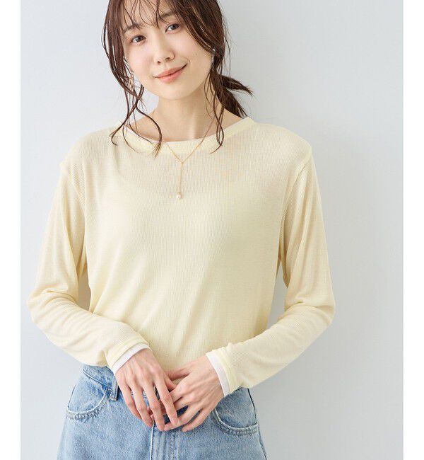 Rope&rsquo;Picnic「レイヤード風シアーロングスリーブTシャツ」|Tシャツ・カットソー|