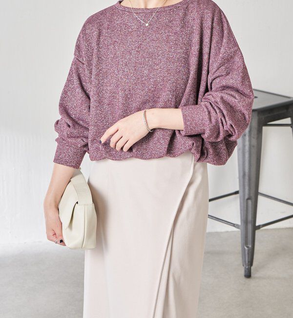  「裾バルーンラメスウエット」|Tシャツ・カットソー|