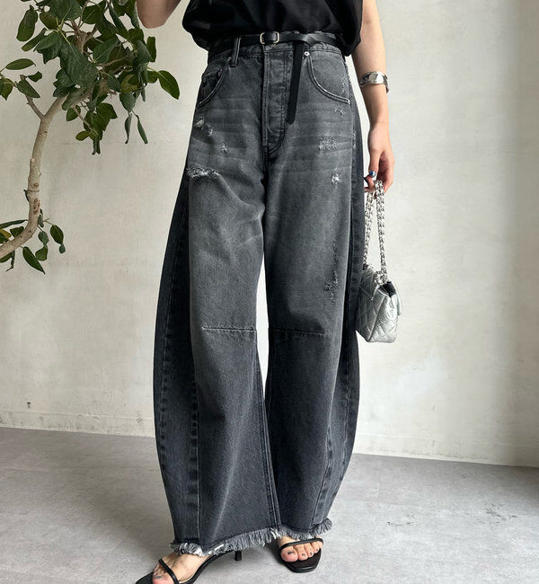  「【ベストセラーアイテム】ダメージカーブデニム」|デニム|