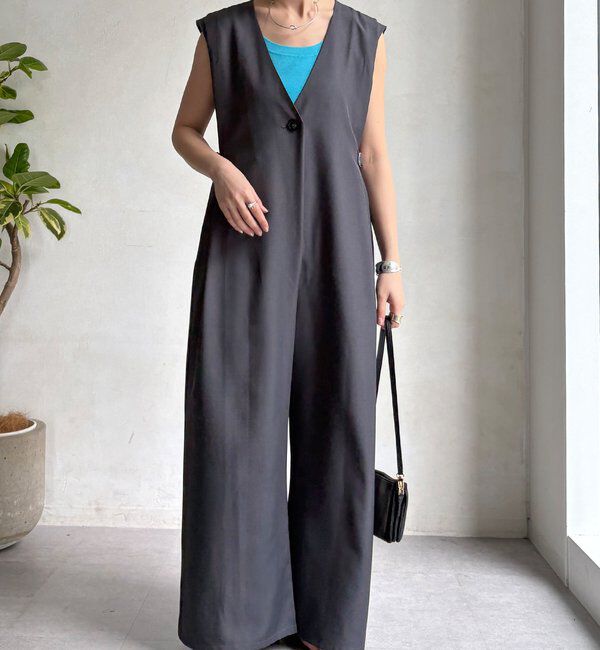  「【WEB限定】Vネックコンビネゾン」|ワンピース|