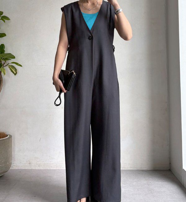  「【WEB限定】Vネックコンビネゾン」|ワンピース|