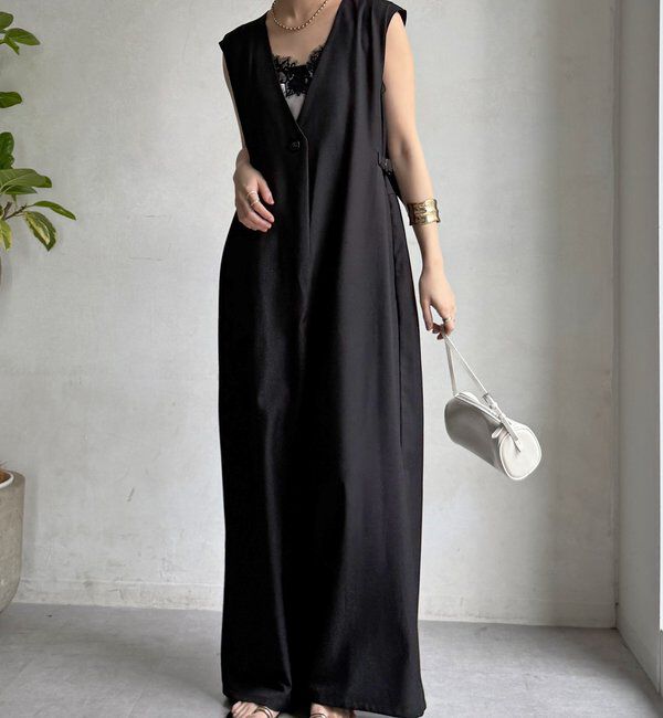  「【WEB限定】Vネックコンビネゾン」|ワンピース|