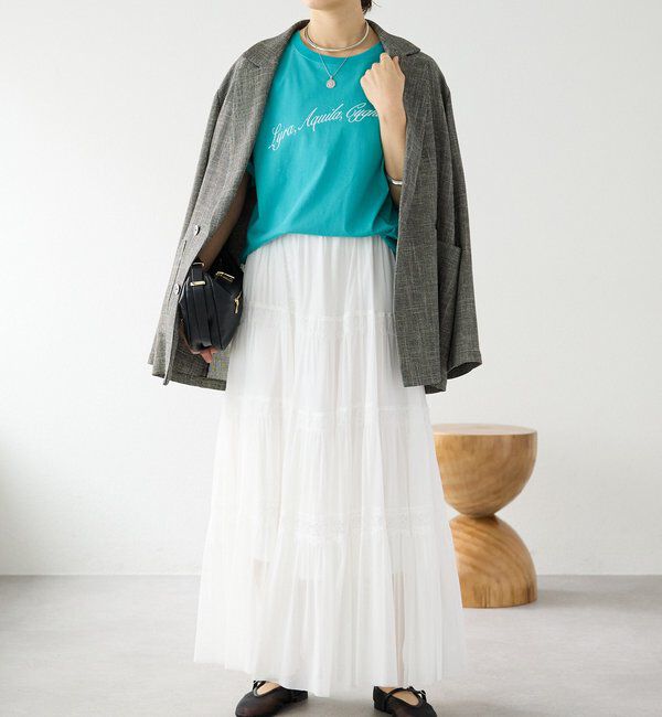  「予約【着映え】チュールティアードスカート」|スカート|