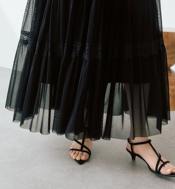  「予約【着映え】チュールティアードスカート」|スカート|