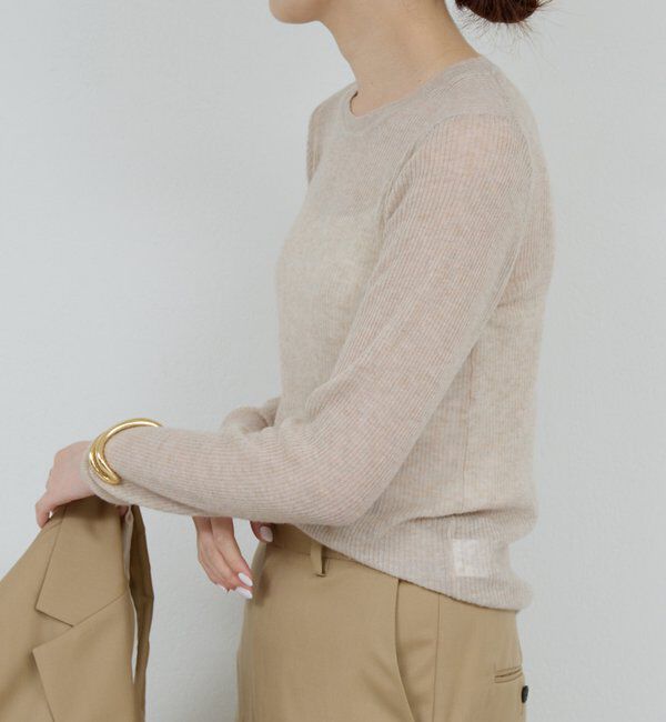  「【HERITANOVUM】 クルーリブニット」|ニット・セーター|