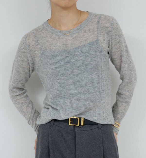  「【HERITANOVUM】 クルーリブニット」|ニット・セーター|