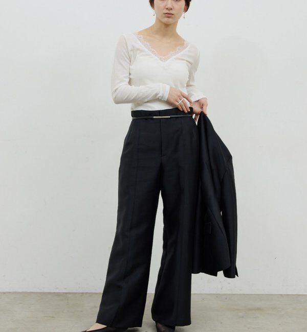  「VレースロンTee」|Tシャツ・カットソー|