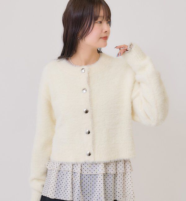  「ミンクライクジャケットカーディガン」|カーディガン|