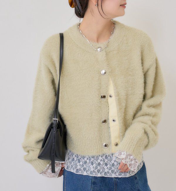  「ミンクライクジャケットカーディガン」|カーディガン|