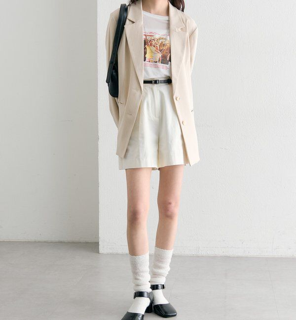  「ベルト付きタックキュロット」|キュロット|