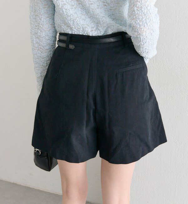 「ベルト付きタックキュロット」|キュロット|