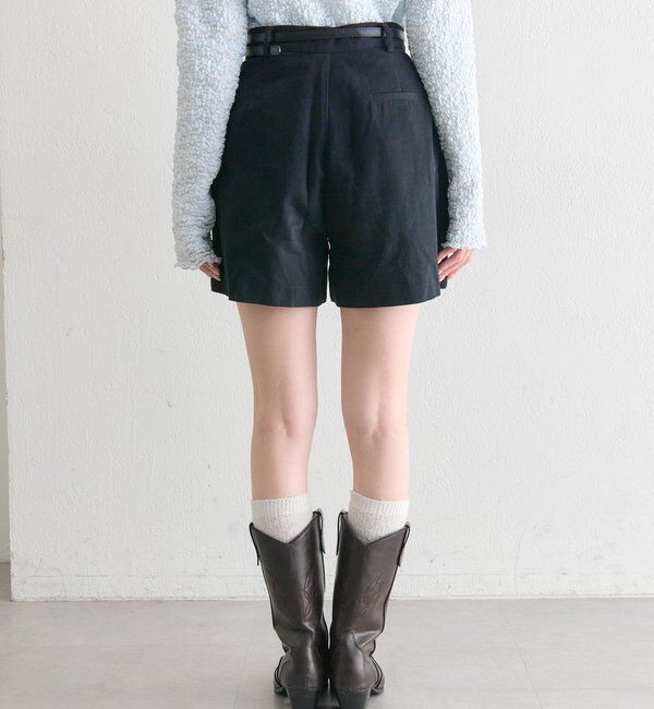  「ベルト付きタックキュロット」|キュロット|