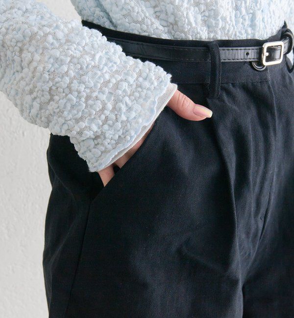  「ベルト付きタックキュロット」|キュロット|