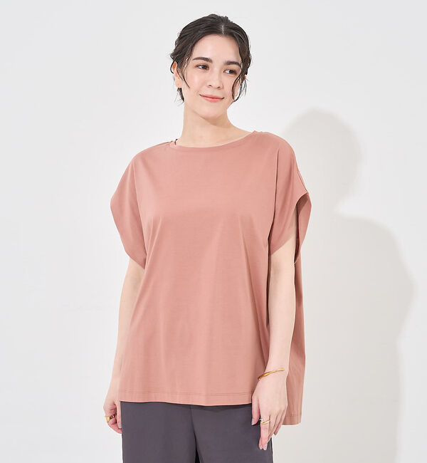 collex「【接触冷感・UVカット】コンパクトクールフレンチスリーブチュニック」|Tシャツ・カットソー|