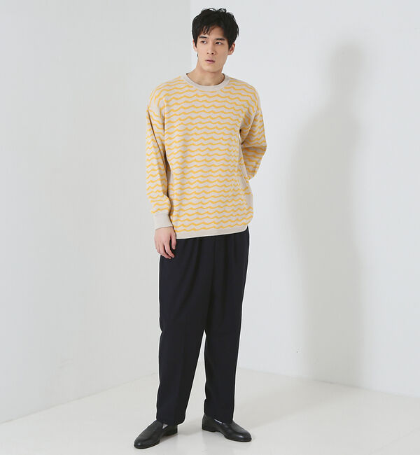 ABAHOUSE「シルクミックス WJQ ホリゾンタル ボーダー ニット」|ニット・セーター|